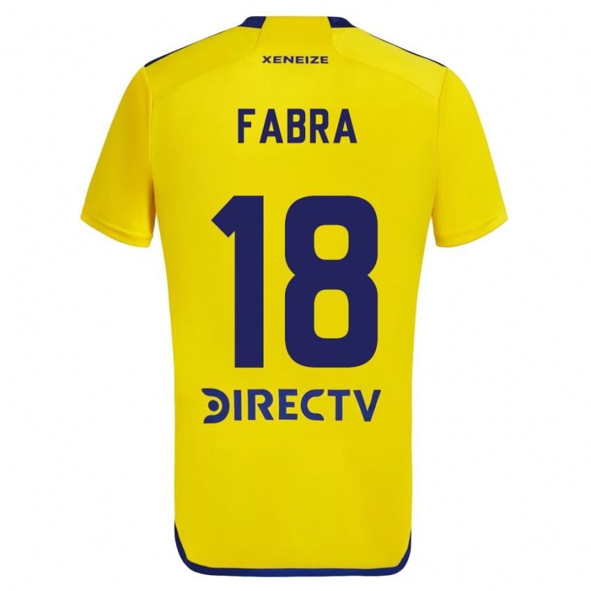 Férfi Frank Fabra #18 Sárga Kék Idegenbeli Jersey 2024/25 Mez Póló Ing