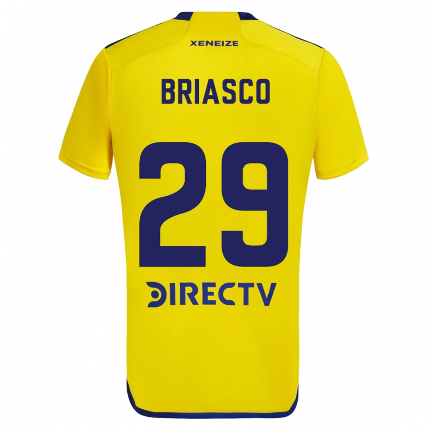 Férfi Norberto Briasco #29 Sárga Kék Idegenbeli Jersey 2024/25 Mez Póló Ing