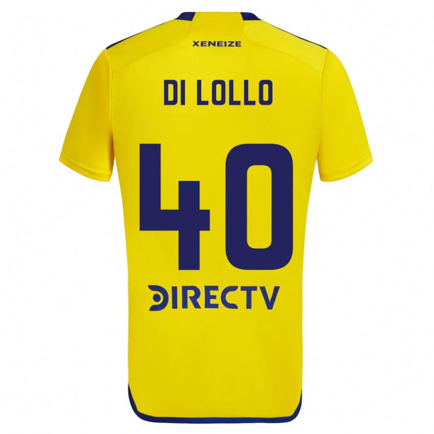 Férfi Lautaro Di Lollo #40 Sárga Kék Idegenbeli Jersey 2024/25 Mez Póló Ing