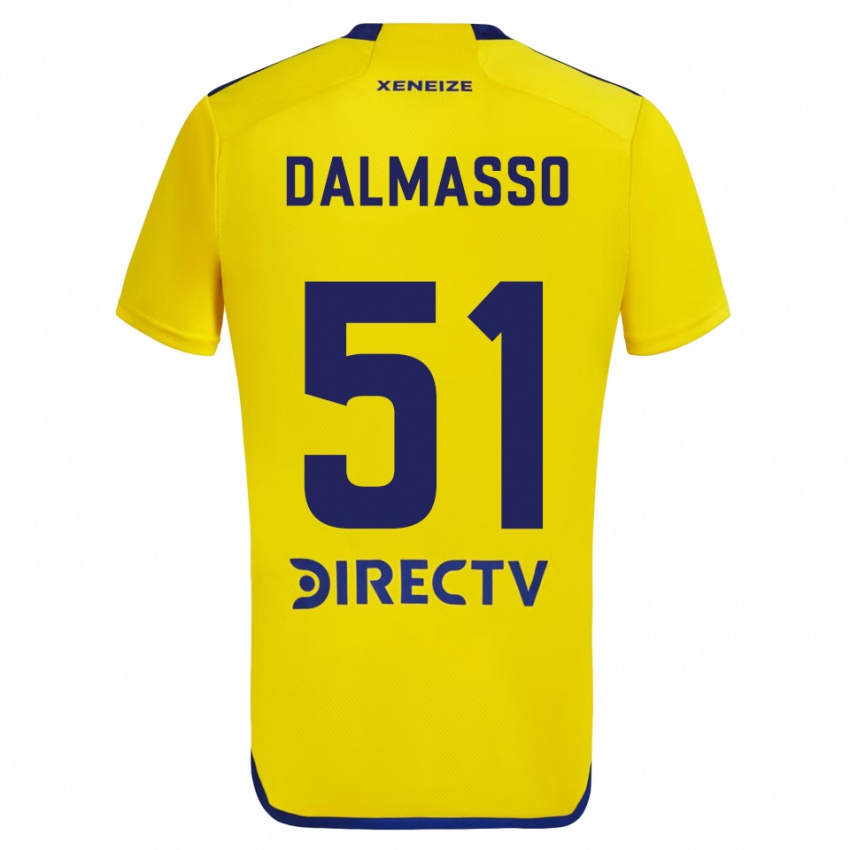 Férfi Santiago Dalmasso #51 Sárga Kék Idegenbeli Jersey 2024/25 Mez Póló Ing