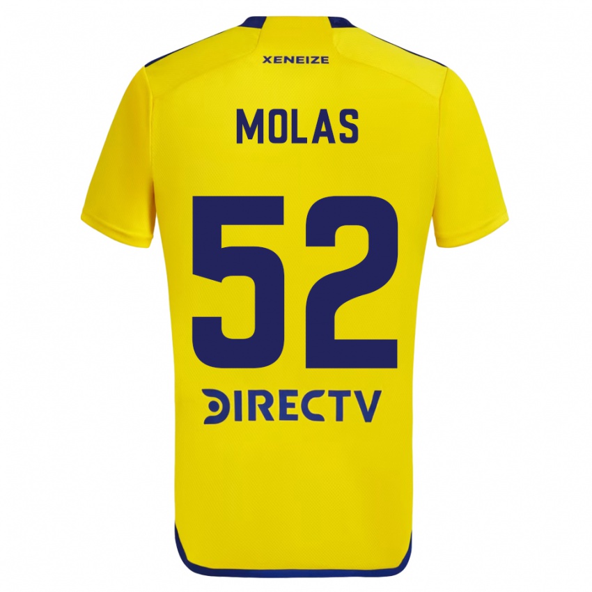 Férfi Walter Molas #52 Sárga Kék Idegenbeli Jersey 2024/25 Mez Póló Ing