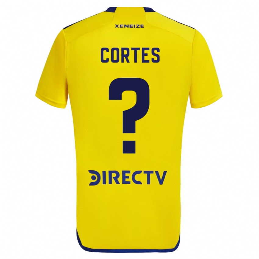 Férfi Brandon Cortés #0 Sárga Kék Idegenbeli Jersey 2024/25 Mez Póló Ing