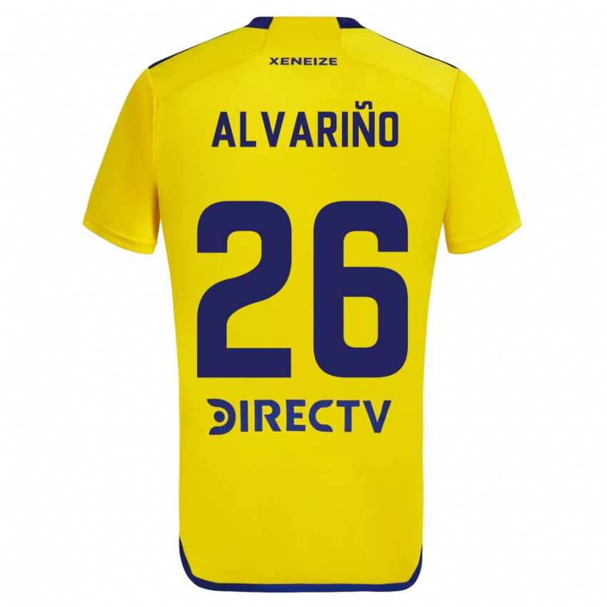 Férfi Alexis Alvarino #26 Sárga Kék Idegenbeli Jersey 2024/25 Mez Póló Ing