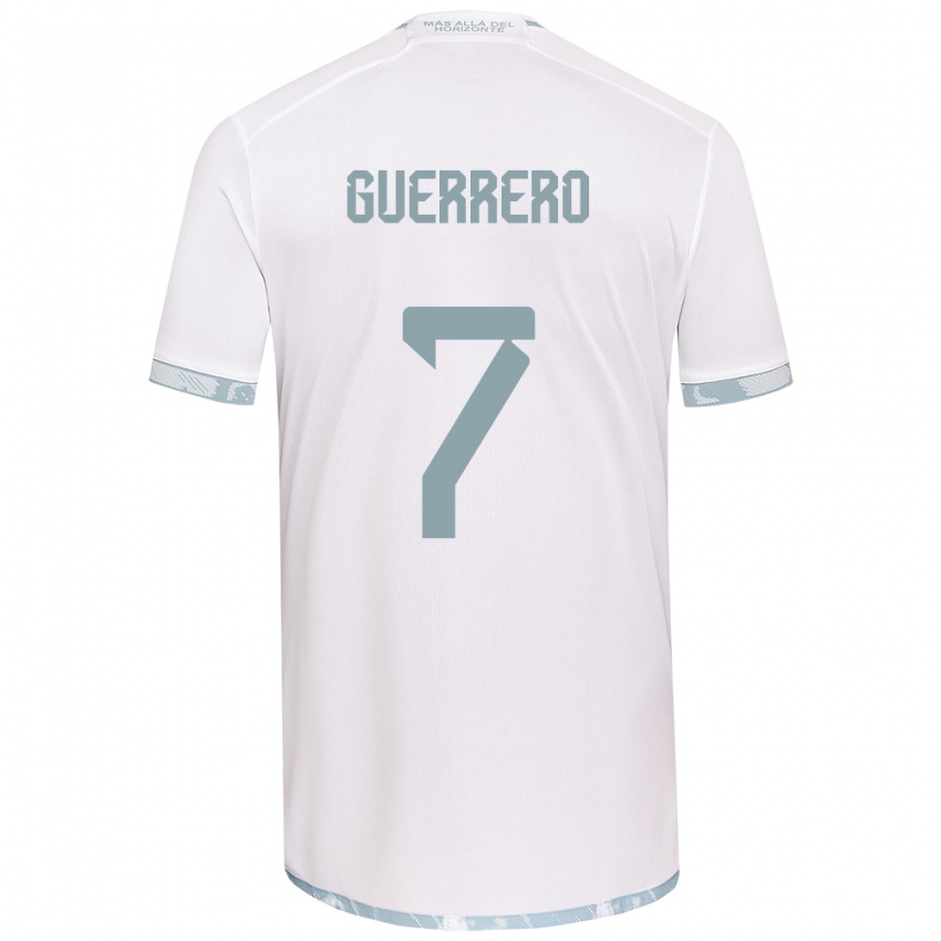 Férfi Maximiliano Guerrero #7 Fehér Szürke Idegenbeli Jersey 2024/25 Mez Póló Ing