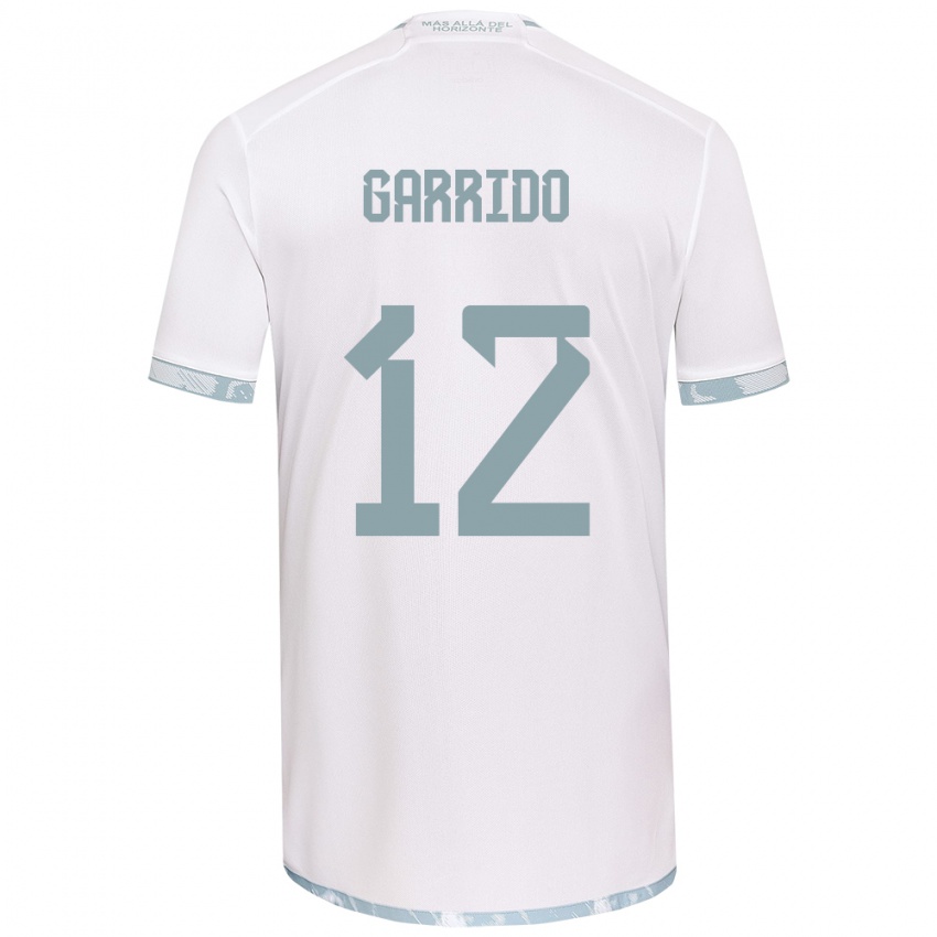 Férfi Pedro Garrido #12 Fehér Szürke Idegenbeli Jersey 2024/25 Mez Póló Ing