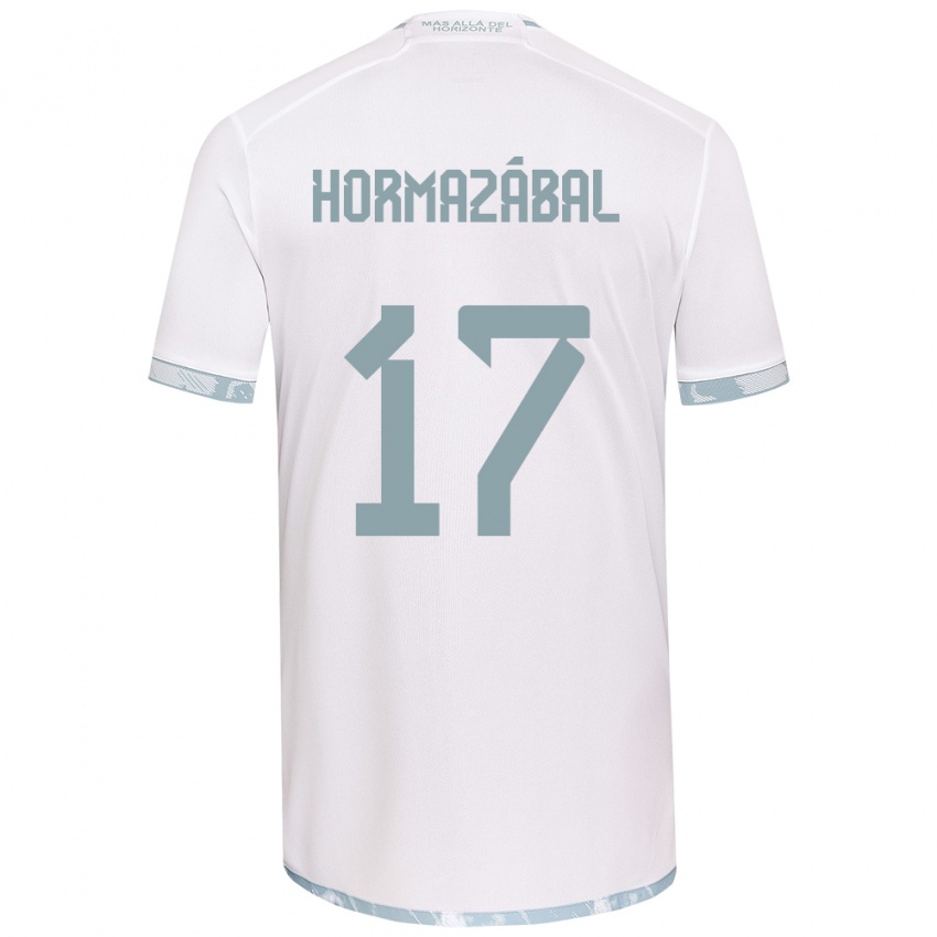 Férfi Fabián Hormazábal #17 Fehér Szürke Idegenbeli Jersey 2024/25 Mez Póló Ing