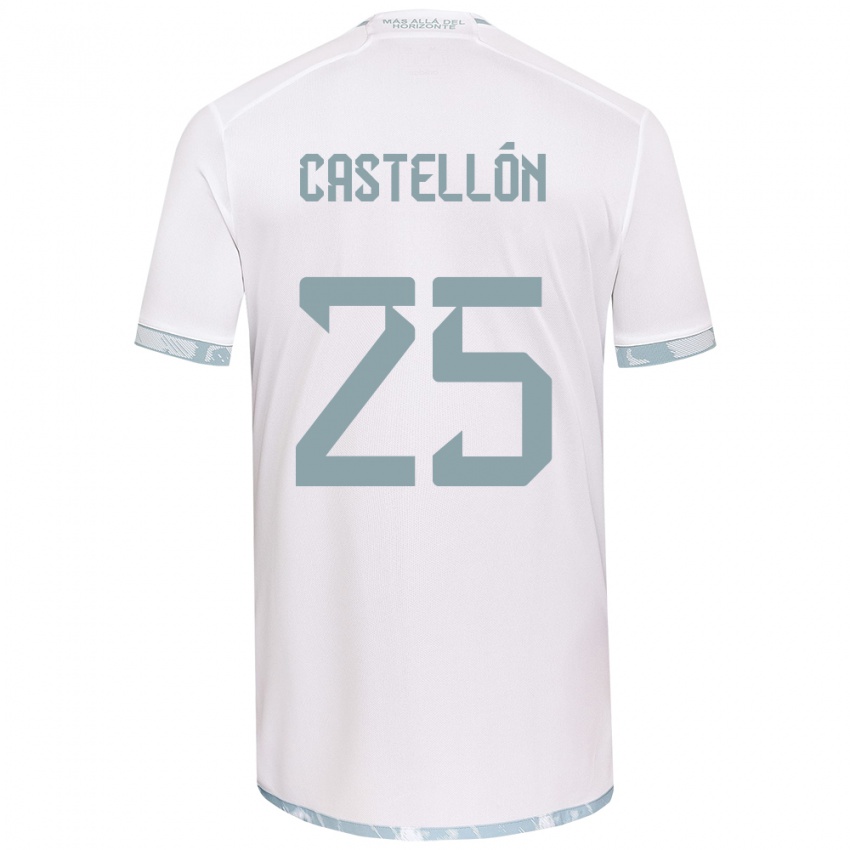 Férfi Gabriel Castellón #25 Fehér Szürke Idegenbeli Jersey 2024/25 Mez Póló Ing