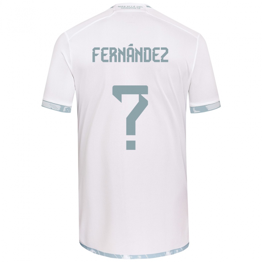 Férfi Joaquín Fernández #0 Fehér Szürke Idegenbeli Jersey 2024/25 Mez Póló Ing