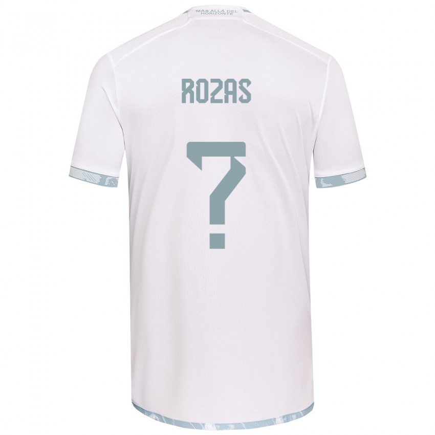 Férfi Sergio Rozas #0 Fehér Szürke Idegenbeli Jersey 2024/25 Mez Póló Ing