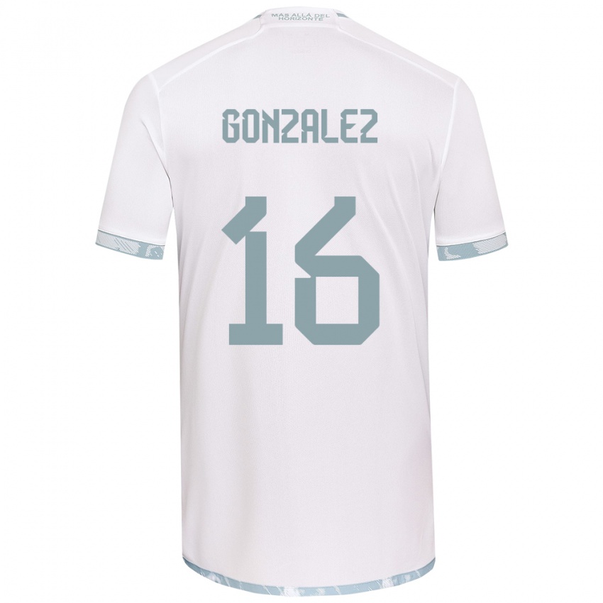 Férfi Monserratt González #16 Fehér Szürke Idegenbeli Jersey 2024/25 Mez Póló Ing