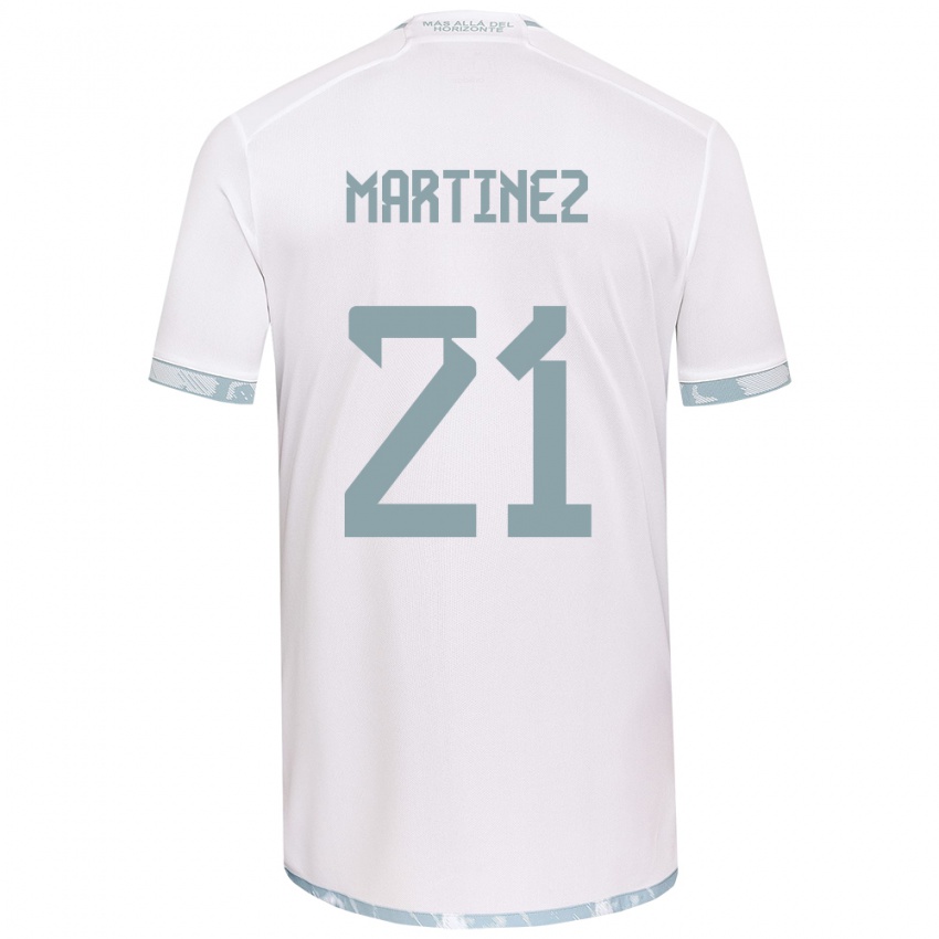 Férfi Maria Martínez #21 Fehér Szürke Idegenbeli Jersey 2024/25 Mez Póló Ing