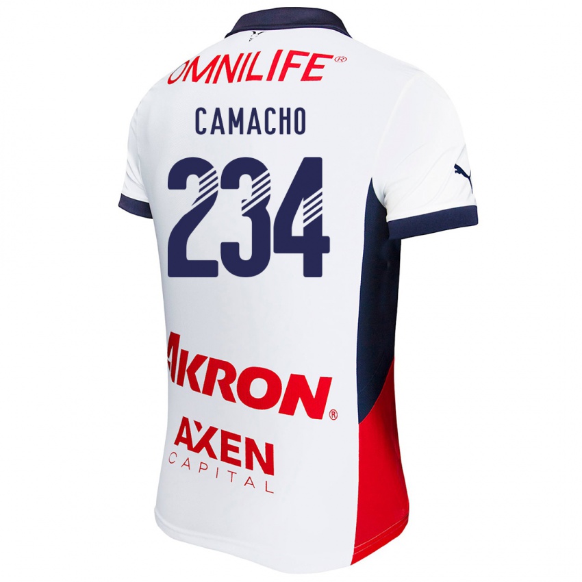 Férfi Xandor Camacho #234 Fehér Piros Kék Idegenbeli Jersey 2024/25 Mez Póló Ing