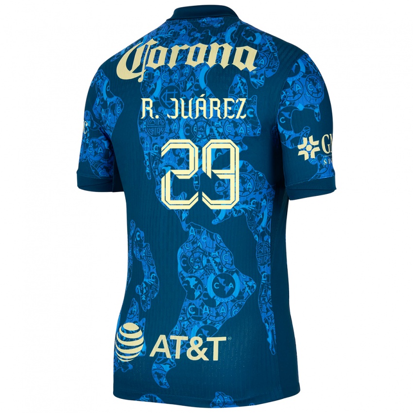 Férfi Ramón Juárez #29 Kék Sárga Idegenbeli Jersey 2024/25 Mez Póló Ing