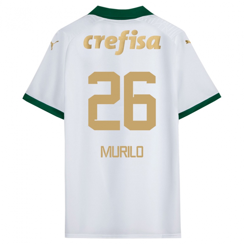 Férfi Murilo #26 Fehér Zöld Idegenbeli Jersey 2024/25 Mez Póló Ing