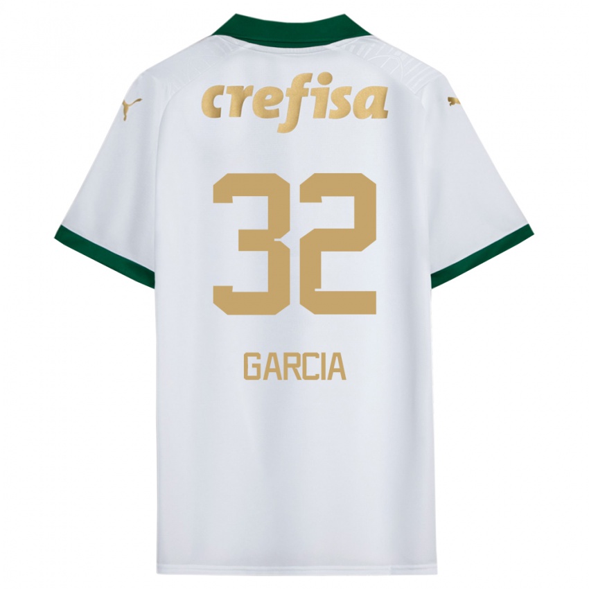 Férfi Garcia #32 Fehér Zöld Idegenbeli Jersey 2024/25 Mez Póló Ing