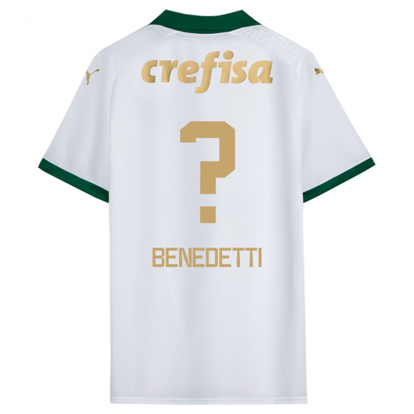 Férfi Luis Benedetti #0 Fehér Zöld Idegenbeli Jersey 2024/25 Mez Póló Ing