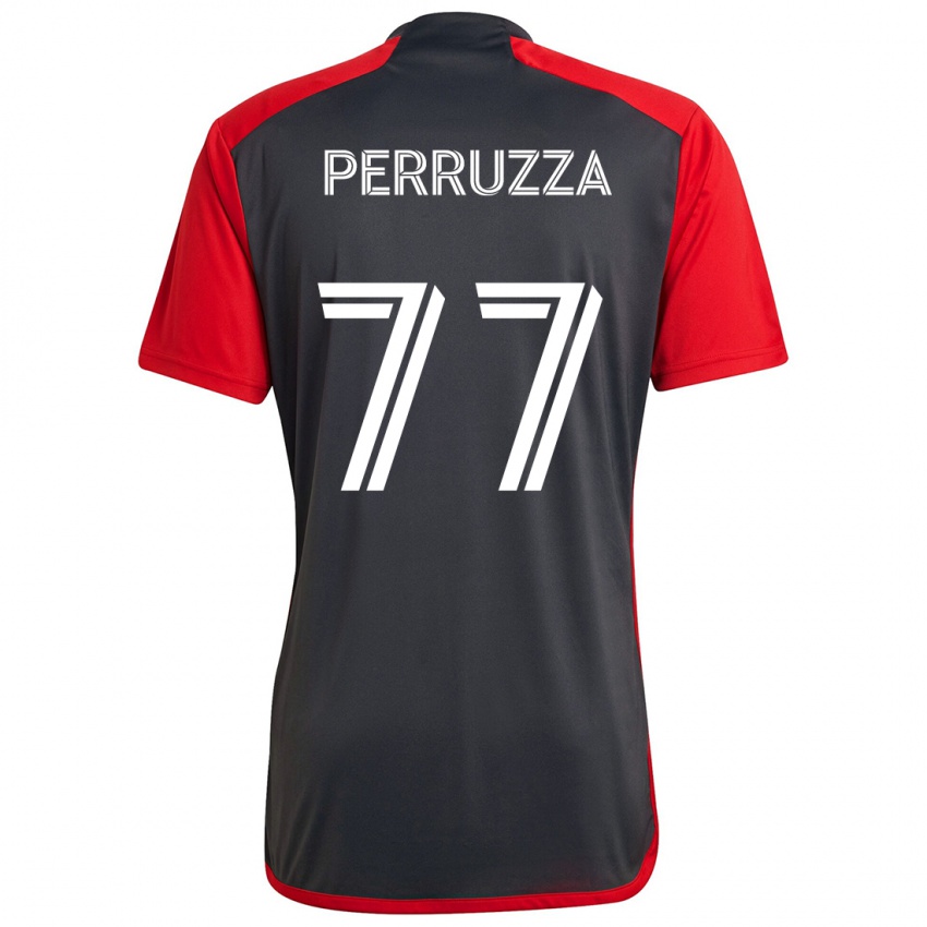 Női Jordan Perruzza #77 Szürke Vörös Hazai Jersey 2024/25 Mez Póló Ing