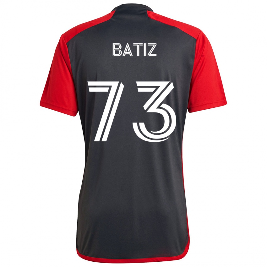 Női Jesus Batiz #73 Szürke Vörös Hazai Jersey 2024/25 Mez Póló Ing