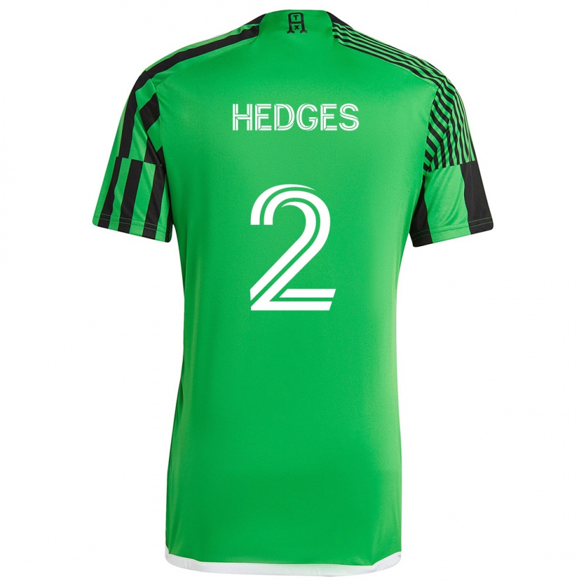 Női Matt Hedges #2 Zöld Fekete Hazai Jersey 2024/25 Mez Póló Ing