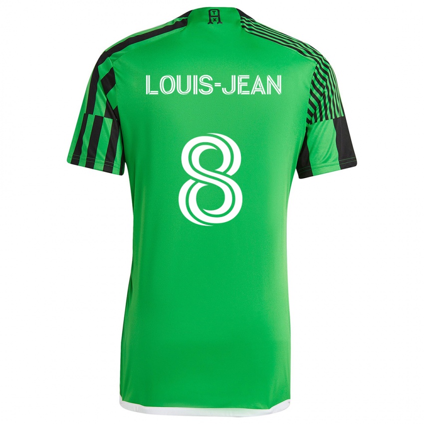 Női Steeve Louis-Jean #8 Zöld Fekete Hazai Jersey 2024/25 Mez Póló Ing