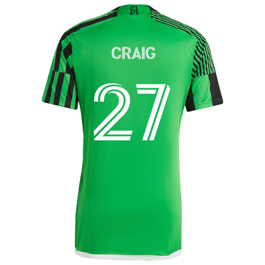 Női Brandan Craig #27 Zöld Fekete Hazai Jersey 2024/25 Mez Póló Ing