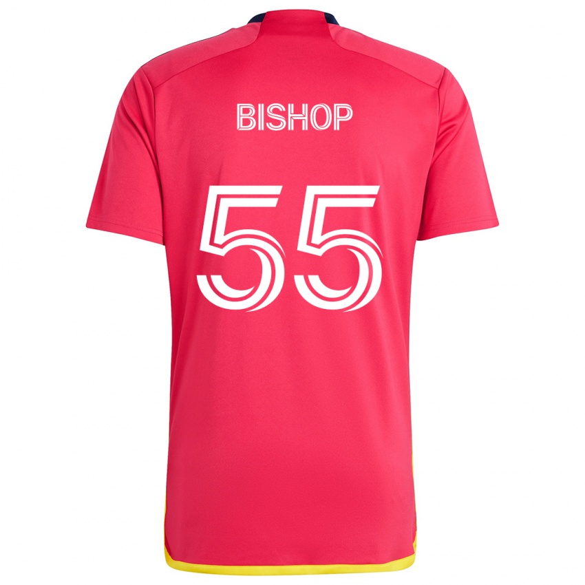 Női Nick Bishop #55 Piros Kék Hazai Jersey 2024/25 Mez Póló Ing