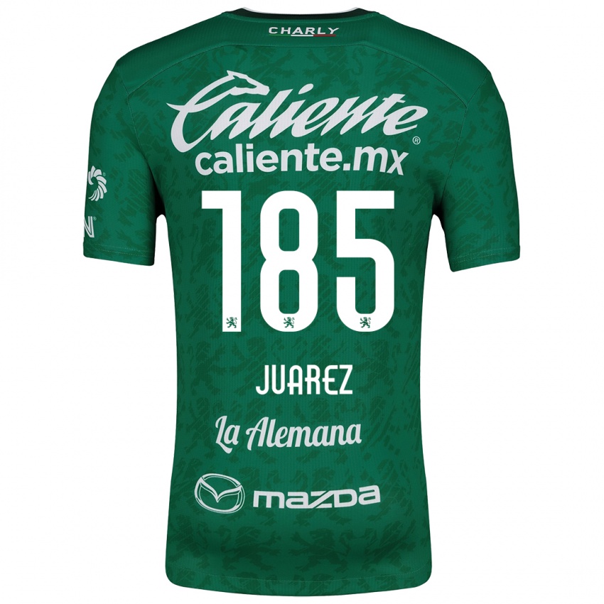 Női Moisés Juárez #185 Zöld Fehér Hazai Jersey 2024/25 Mez Póló Ing