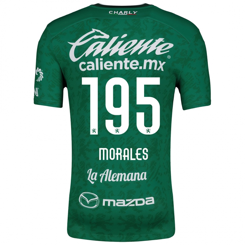 Női Daniel Morales #195 Zöld Fehér Hazai Jersey 2024/25 Mez Póló Ing