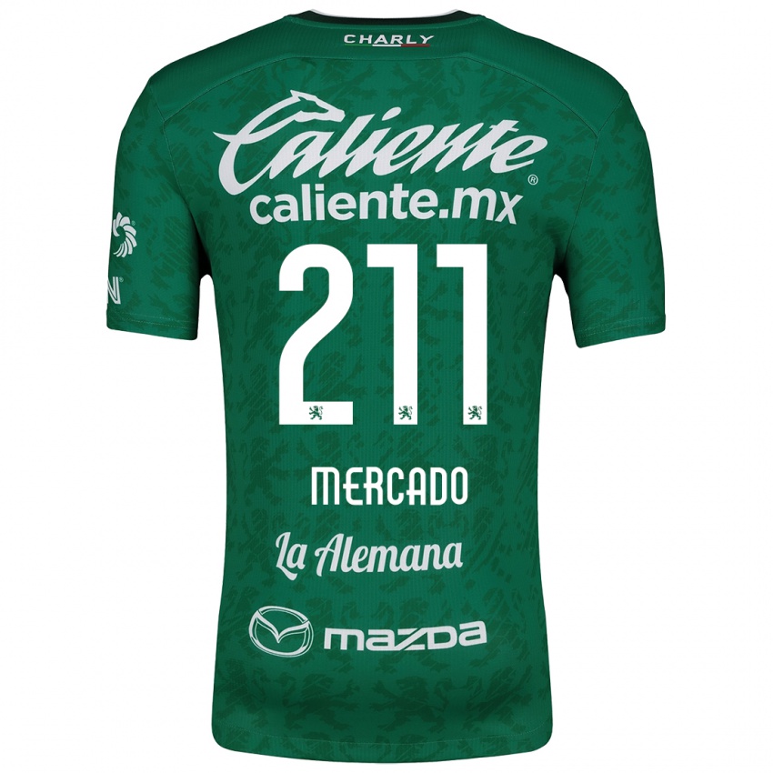 Női Diego Mercado #211 Zöld Fehér Hazai Jersey 2024/25 Mez Póló Ing