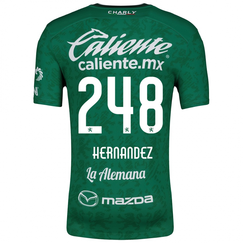 Női Fernando Hernández #248 Zöld Fehér Hazai Jersey 2024/25 Mez Póló Ing