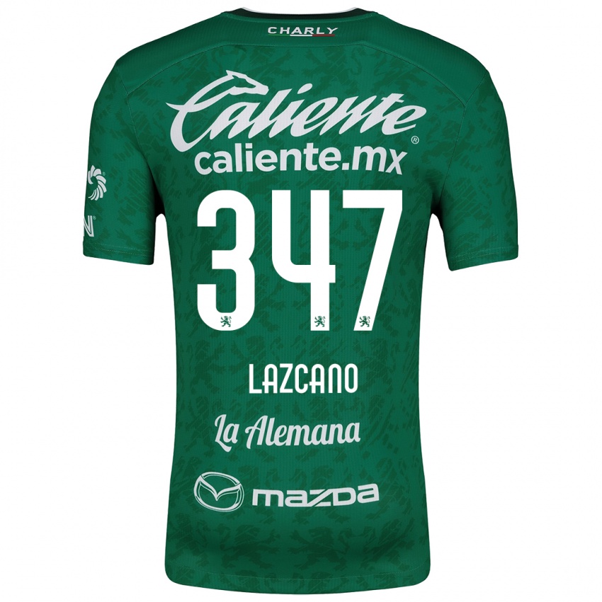 Női Evan Lazcano #347 Zöld Fehér Hazai Jersey 2024/25 Mez Póló Ing