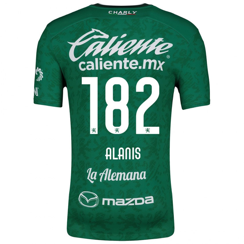 Női Alejandro Alanís #182 Zöld Fehér Hazai Jersey 2024/25 Mez Póló Ing