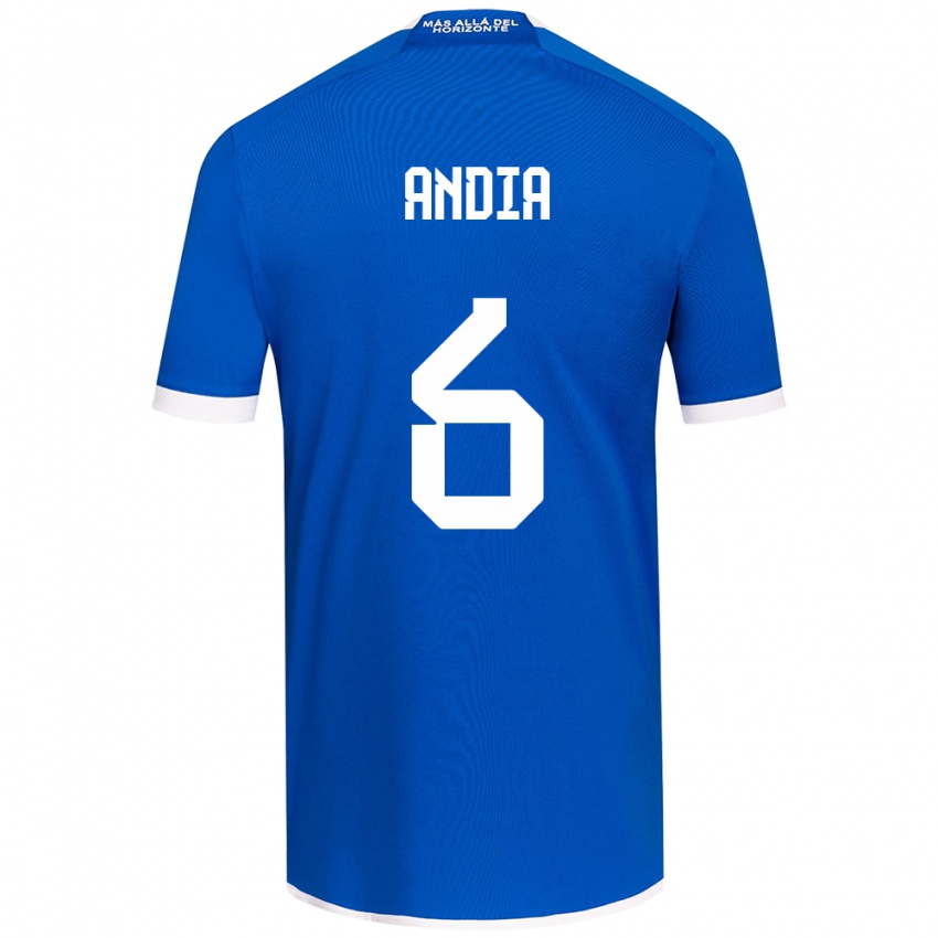 Női Yonathan Andía #6 Kék Fehér Hazai Jersey 2024/25 Mez Póló Ing