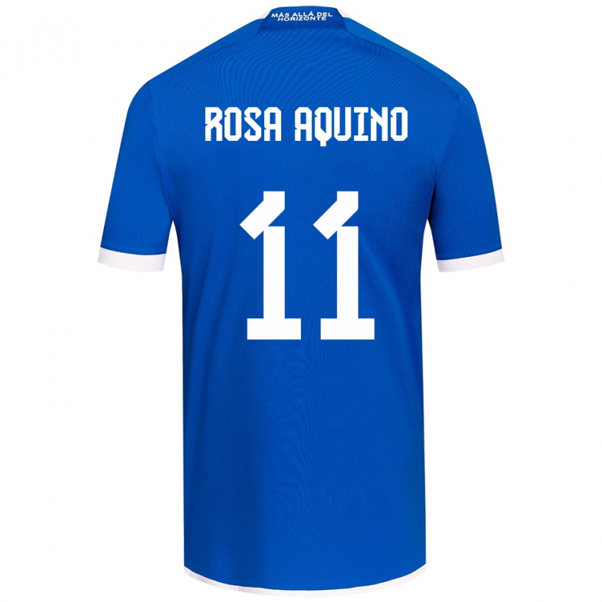 Női Rosa Aquino #11 Kék Fehér Hazai Jersey 2024/25 Mez Póló Ing