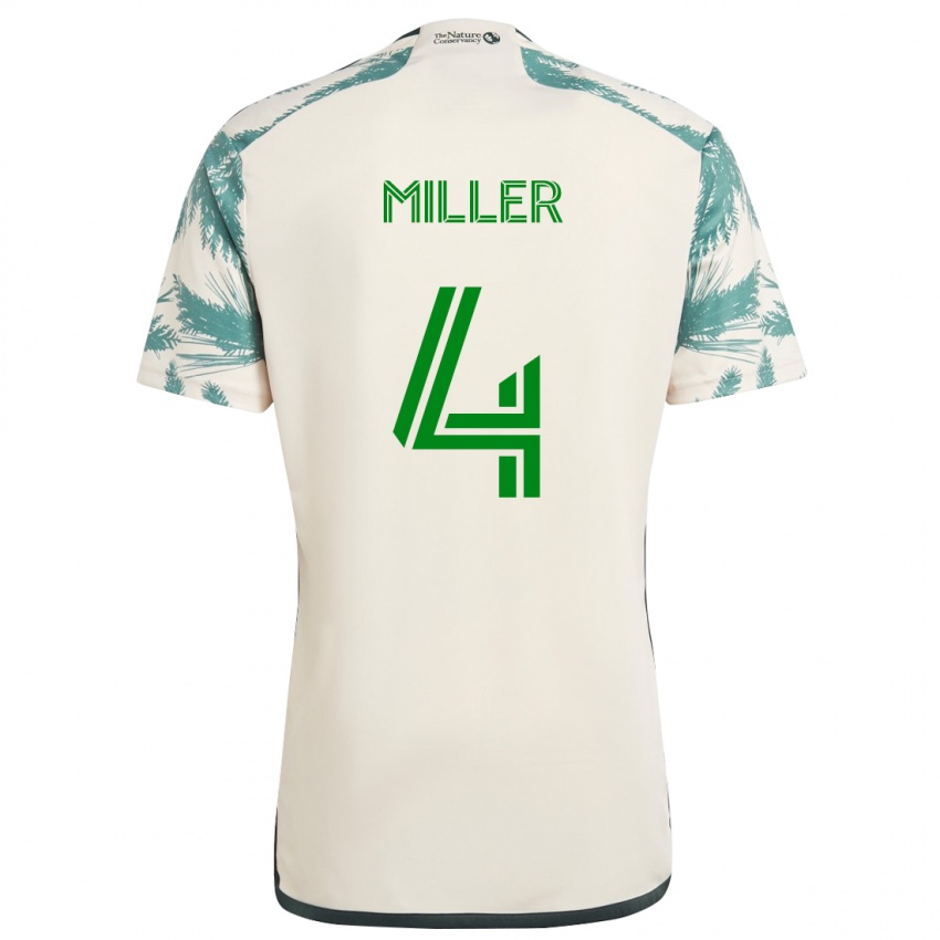 Női Kamal Miller #4 Bézs Barna Idegenbeli Jersey 2024/25 Mez Póló Ing