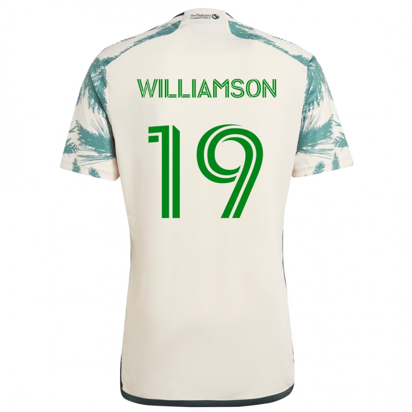 Női Eryk Williamson #19 Bézs Barna Idegenbeli Jersey 2024/25 Mez Póló Ing