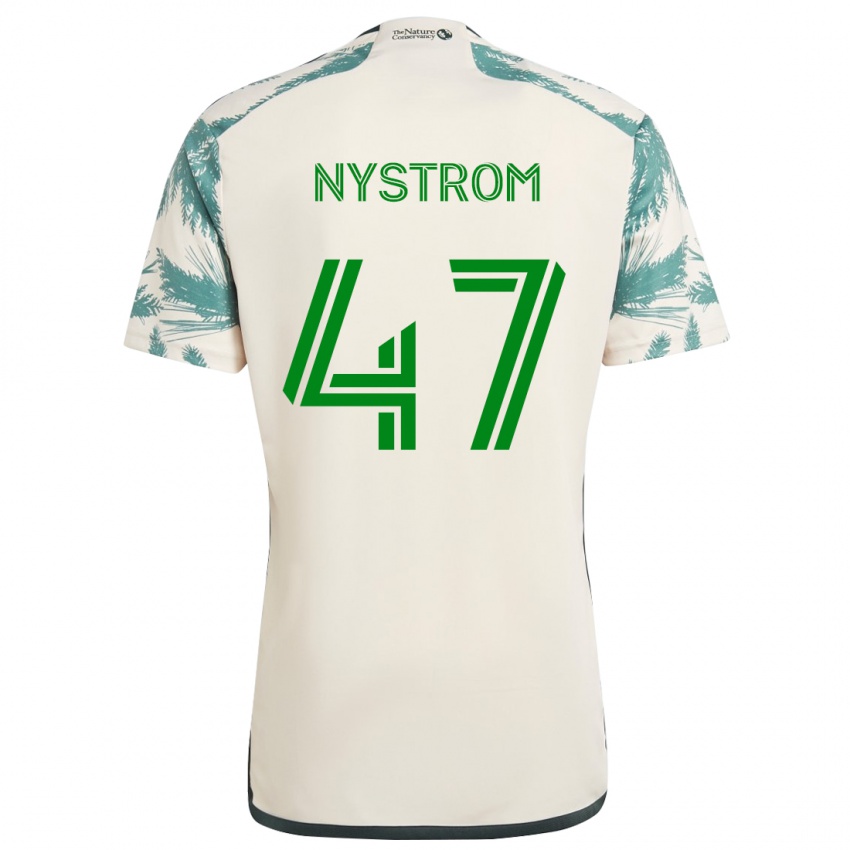 Női Maximo Nystrom #47 Bézs Barna Idegenbeli Jersey 2024/25 Mez Póló Ing