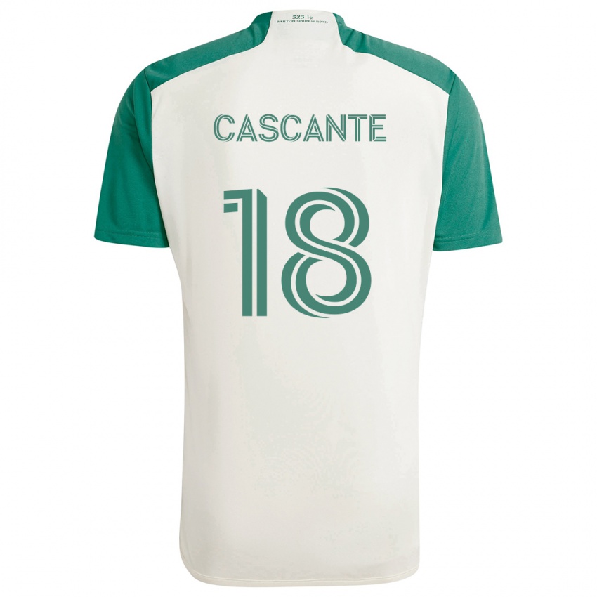 Női Julio Cascante #18 Barna Színek Zöld Idegenbeli Jersey 2024/25 Mez Póló Ing