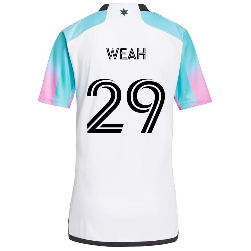 Női Patrick Weah #29 Fehér Kék Fekete Idegenbeli Jersey 2024/25 Mez Póló Ing