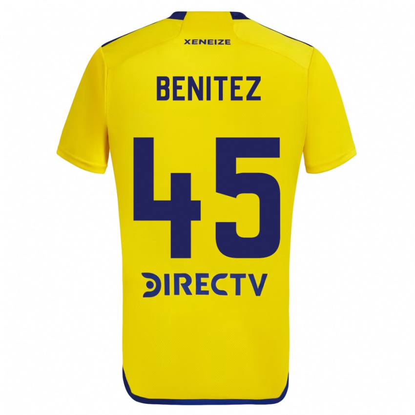 Női Mauricio Benítez #45 Sárga Kék Idegenbeli Jersey 2024/25 Mez Póló Ing