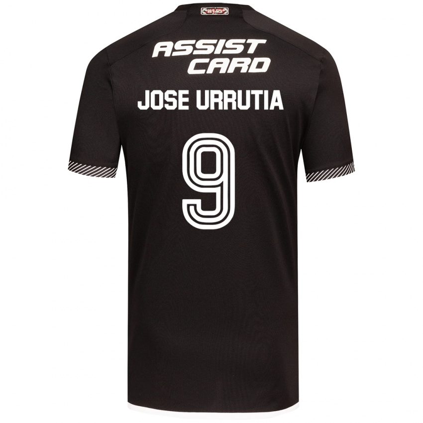 Női María José Urrutia #9 Fekete-Fehér Idegenbeli Jersey 2024/25 Mez Póló Ing