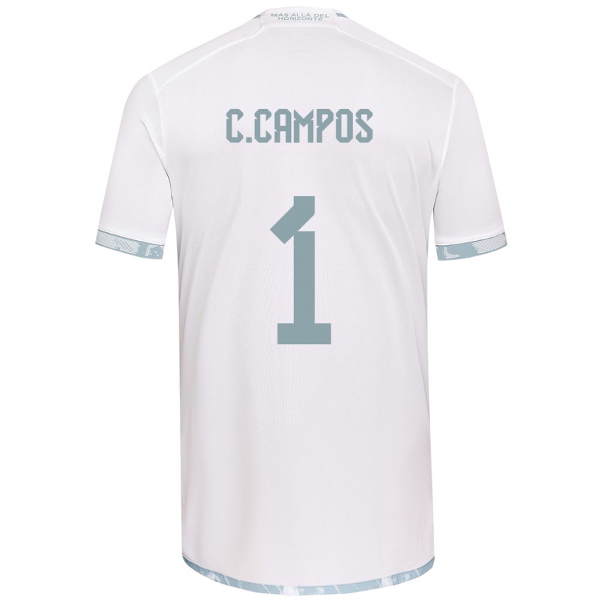 Női Cristóbal Campos #1 Fehér Szürke Idegenbeli Jersey 2024/25 Mez Póló Ing