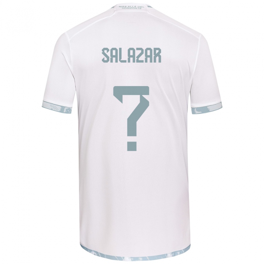 Női Yahir Salazar #0 Fehér Szürke Idegenbeli Jersey 2024/25 Mez Póló Ing