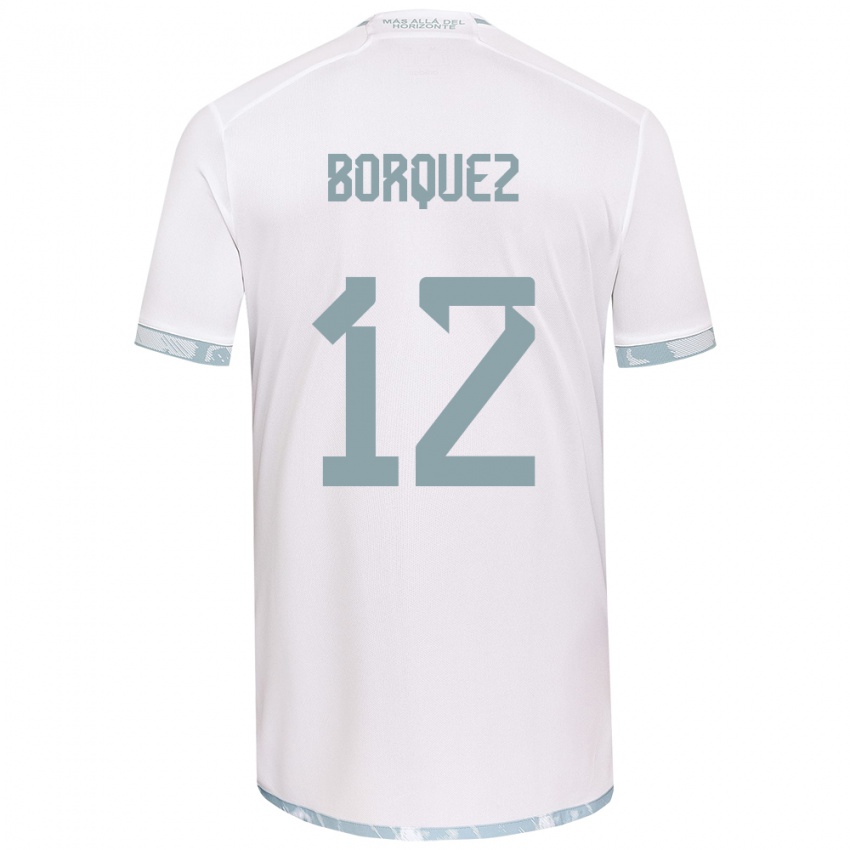 Női Gabriela Bórquez #12 Fehér Szürke Idegenbeli Jersey 2024/25 Mez Póló Ing