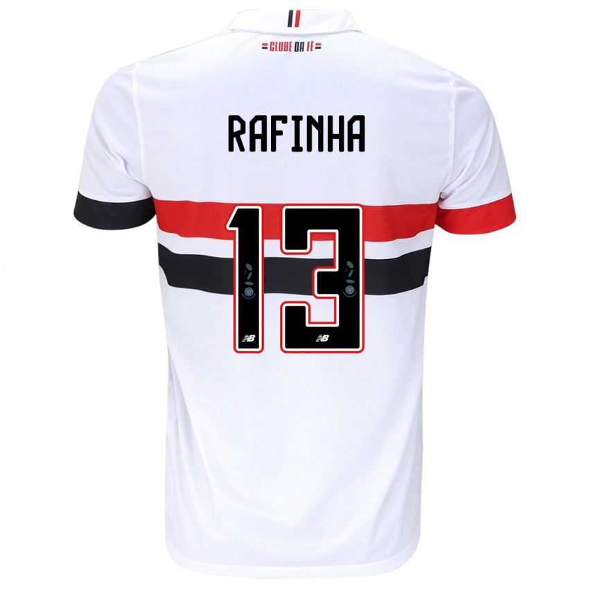 Gyermek Rafinha #13 Fehér Piros Fekete Hazai Jersey 2024/25 Mez Póló Ing