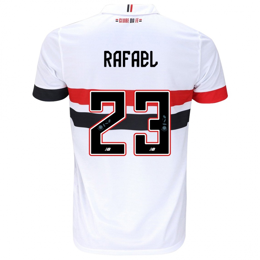 Gyermek Rafael #23 Fehér Piros Fekete Hazai Jersey 2024/25 Mez Póló Ing