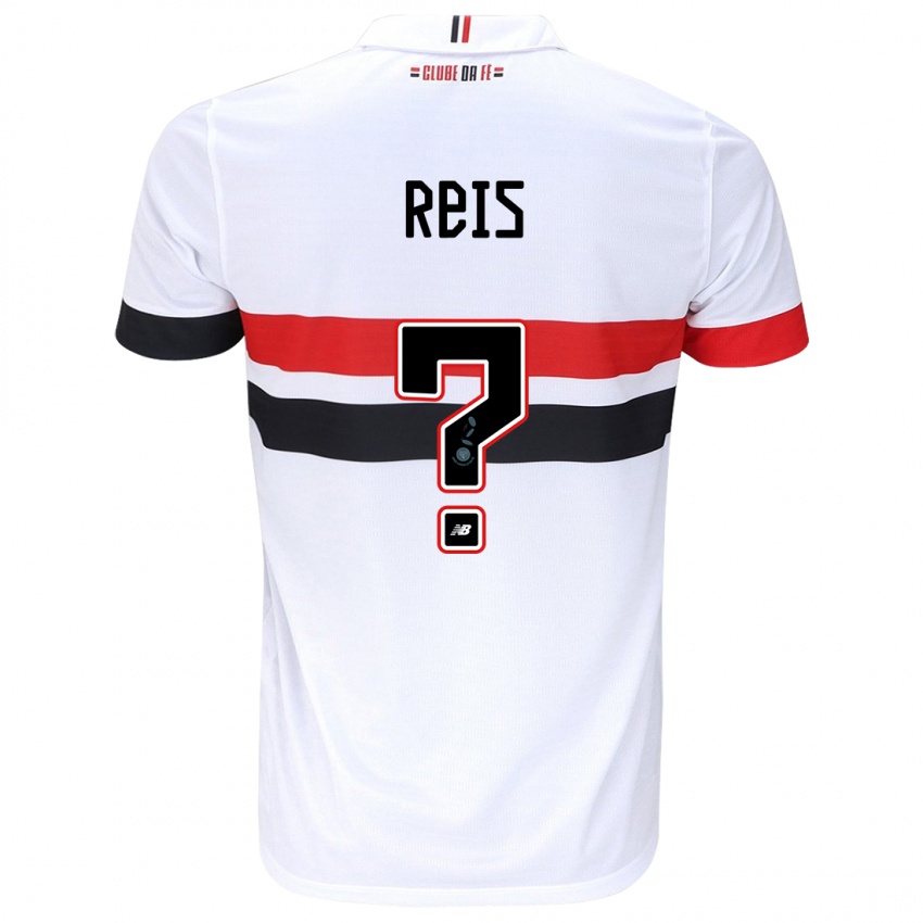 Gyermek Guilherme Reis #0 Fehér Piros Fekete Hazai Jersey 2024/25 Mez Póló Ing