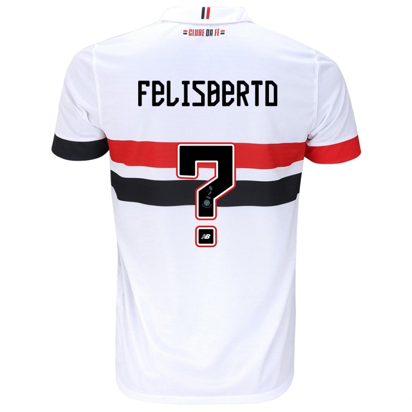 Gyermek Igor Felisberto #0 Fehér Piros Fekete Hazai Jersey 2024/25 Mez Póló Ing