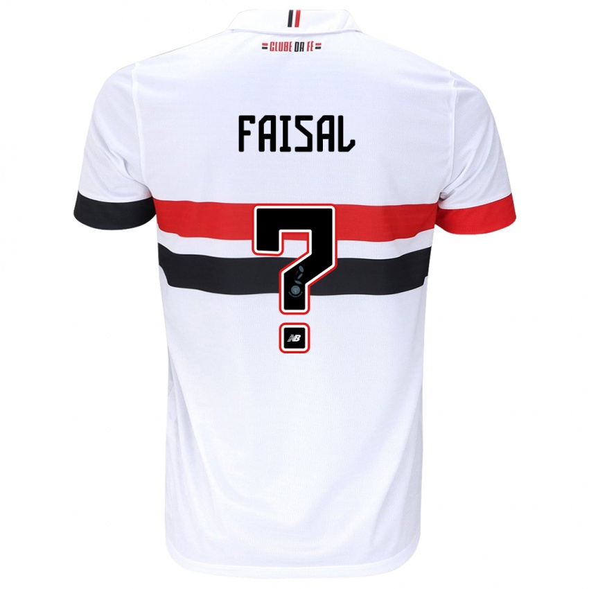 Gyermek King Faisal #0 Fehér Piros Fekete Hazai Jersey 2024/25 Mez Póló Ing