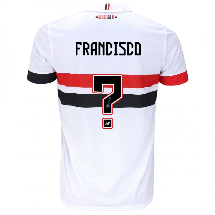 Gyermek Ryan Francisco #0 Fehér Piros Fekete Hazai Jersey 2024/25 Mez Póló Ing